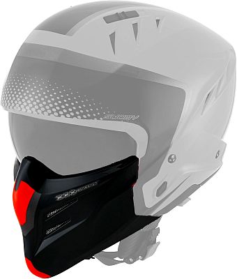 Suomy Armor Crew, Kinnschutz - Schwarz/Neon-Orange von Suomy