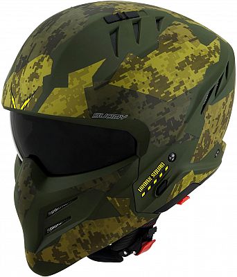 Suomy Armor Urban Squad Camo, Jethelm - Matt Dunkelgrün/Hellgrün - XS von Suomy