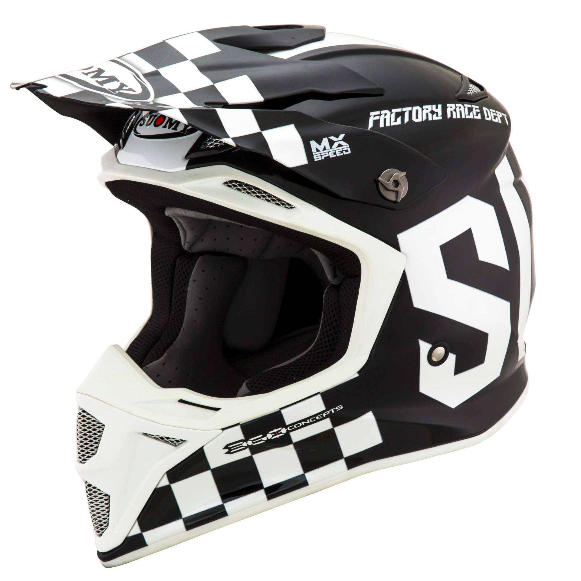 Suomy KSMS0007.6 MX Speed Master Black/White-XL Helm von Suomy