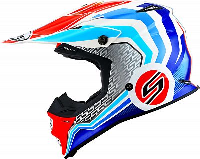 Suomy MX Speed Pro Forward, Motocrosshelm Mips - Weiß/Blau/Hellblau/Rot - M von Suomy
