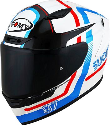 Suomy Track-1 Ninety Seven, Integralhelm - Weiß/Rot/Blau - XL von Suomy