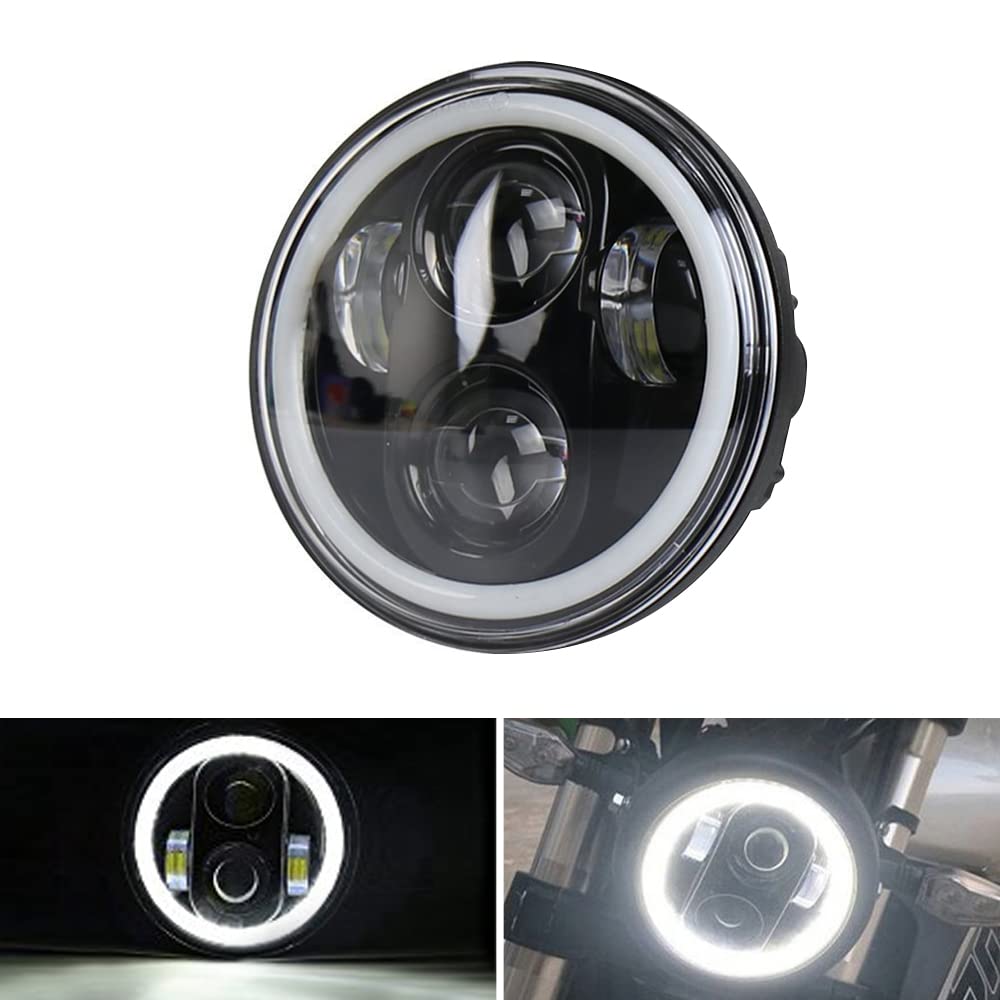 SUPAREE 'Neue Typ 5.75 5 3/4 Zoll LED Scheinwerfer Engel Augen für Halo Motorrad (ein Jahr Garantie) von SUPAREE