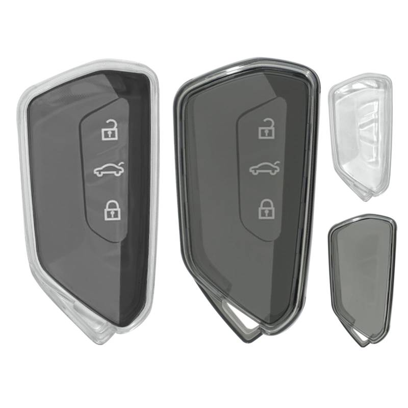 Schlüsselhülle Autoschlüssel Hülle, 2 Stück Schlüssel Cover TPU Schlüsselgehäuse, 3 Tasten, für Golf 8 GTE GTI ID.3 ID.4 Seat Leon MK4 Tarraco Ateca Skoda Octavia 4 Cupra Formentor Bornc von Supecesorio