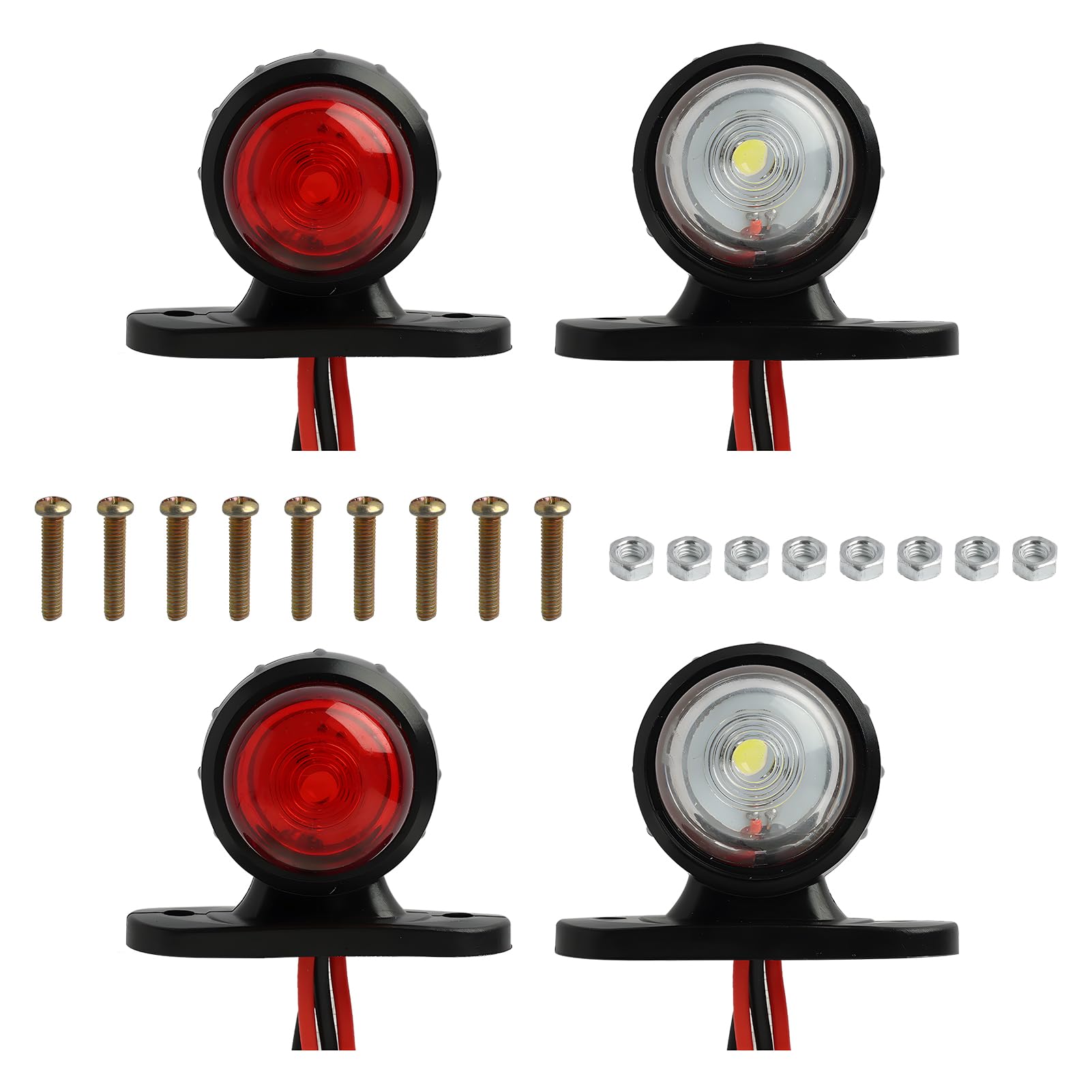 Supecesorio 12v/24v Anhänger LED Rückleuchten, Mini Begrenzungsleuchten in Rot und Weiß, Doppelseitiges Warnlicht, für LKW, Anhänger, Busse, Transporter, Anhänger Beleuchtung Set LED Supecesorio 12v/24v Anhänger LED Rückleuchten, Mini Begrenzungsleuchten in Rot und Weiß, Doppelseitiges Warnlicht, für LKW, Anhänger, Busse, Transporter, Anhänger Beleuchtung Set LED von Supecesorio