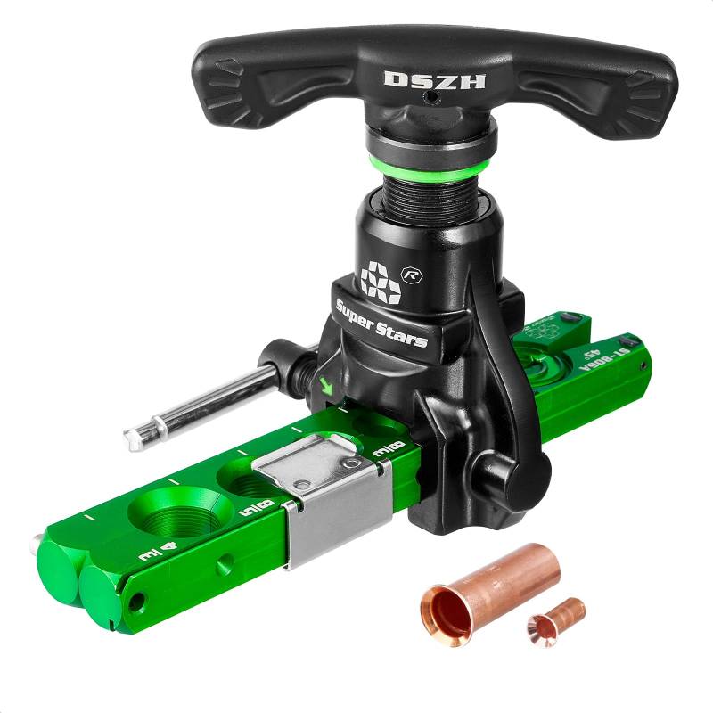 Super Stars Bördelwerkzeuge für 1/4 Zoll - 3/4 Zoll HVAC 45 Grad Heavy Duty Exzenter Kegel Typ Bördelset für Kupfer-Aluminiumrohre von Super Stars