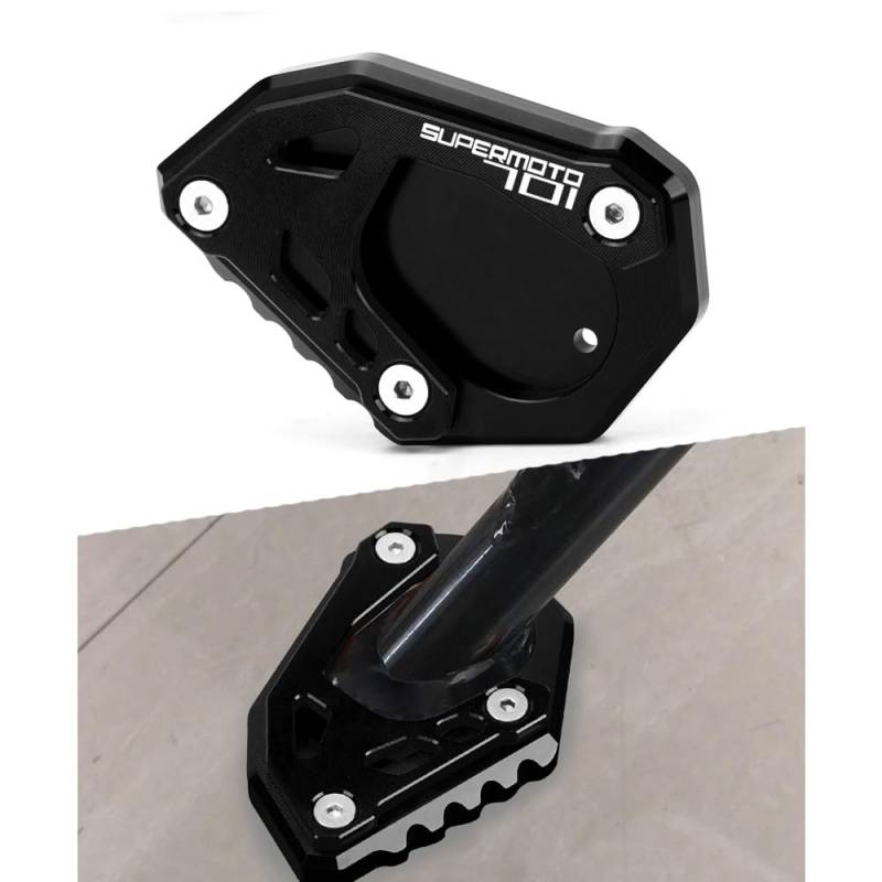 Motorrad 701 Seitenständer Fit For Hu.sqvar.na 701 Supermoto 2016-2022 2023 2024 + | 701 Supermoto Ständer Platte Passt 701 Enduro Kickstand Side Stand 701 zubehör Accessories BK von Super Vici
