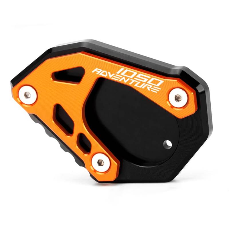 Motorrad Seitenständer Fit For 1050 Adventure 2014-2019 2020 2021 2022 2023 1050 ADV Ständer Platte Passt Kickstand Side Stand 1050adv Accessories Orange - Black von Super Vici