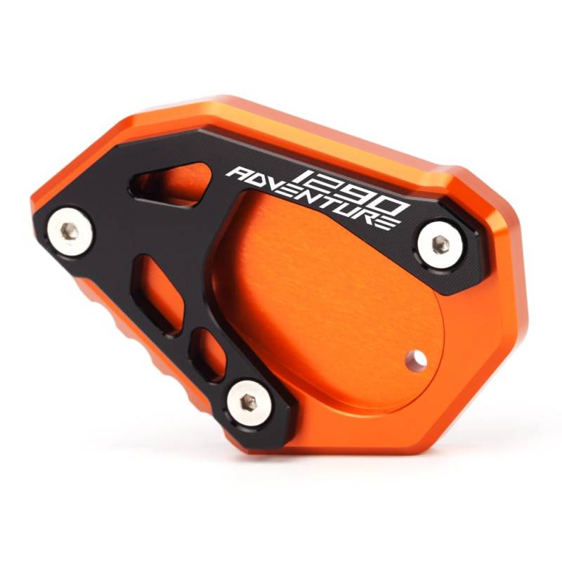Motorrad Seitenständer Fit For 1290 Adventure 2014 2015 2016 | 1290 Adventure R | S | T 2016-2020 2021 2022 2023 Ständer Platte Passt Kickstand Side Stand 1290 Accessories Black - Orange von Super Vici