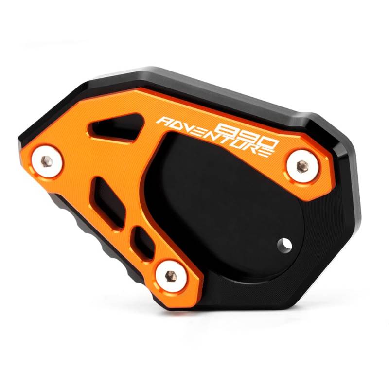 Motorrad Seitenständer Fit For 890 Adventure | 890 Adventure R 2020 2021 2022 2023 Ständer Platte Passt Kickstand Side Stand 890 Accessories Orange - Black von Super Vici