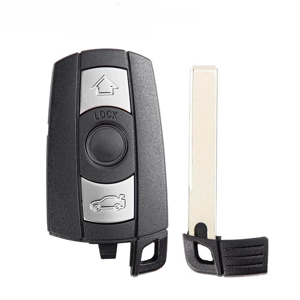 3-Tasten-Fernschlüssel Autoschlüssel Gehäuse Funkschlüssel Schale Smart Case für BMW 1 3 5 6 Serie E60 E70 E71 E72 E82 E87 E88 E89 E90 E91 E92 X5 X6 Autoschlüssel von Super1