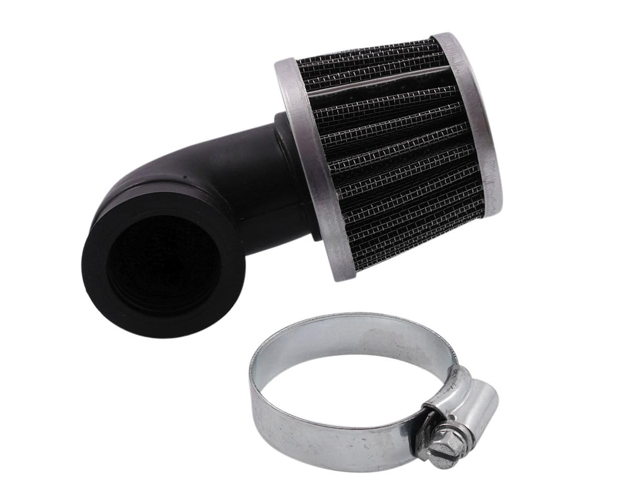 Supertec Sport Power Luftfilter 90 Grad, 28mm Anschlussweite, Roller, Moped, Mofa, Quad von Supertec