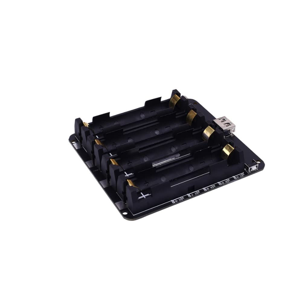 18650 Lithium-Batterie-Erweiterungsplatine 3 V / 5 V 2/4 Batterien Lithium-Batteriehalter Mobile Power Shell USB-Ausgang mit Anzeige(4 Batteries) von Supkancl