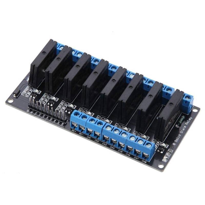 5V 8-Kanal-Solid-State-Relaismodul Low-Level-Trigger 2mA Mini Durable DIY Relais mit Sicherung for industrielle Steuerungen von Supkancl