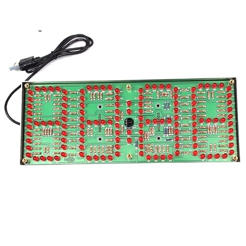 ECL-132 DIY-Digitaluhr-Kit, roter, übergroßer Bildschirm, Fernbedienungs-Uhr-Kit, präzise elektronische Digitaluhr mit Zeitschaltuhr(Red Display) von Supkancl