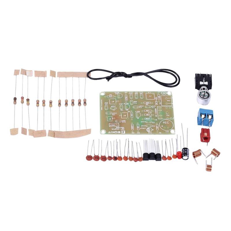 Supkancl DC 3-6V Funksender DIY Kit 88-108MHz Frequenzmodulation Funkmikrofon Senderplatine von Supkancl