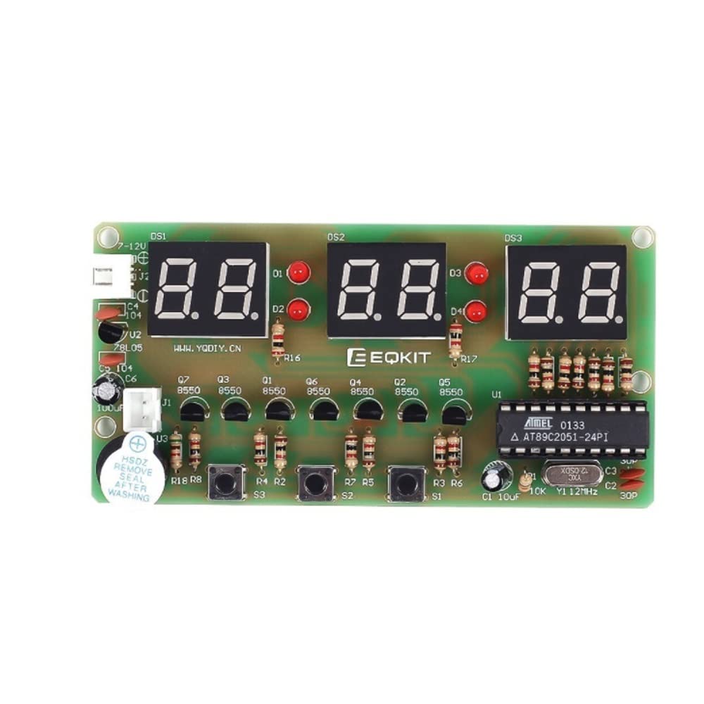 YSZ-4 C51 Elektronische Uhr 4-Bit-Uhr-Kit DIY Elektronische rote LED-Anzeige Elektronische Module DIY-Uhr Lötpraxis Lernen(6 Bits) von Supkancl
