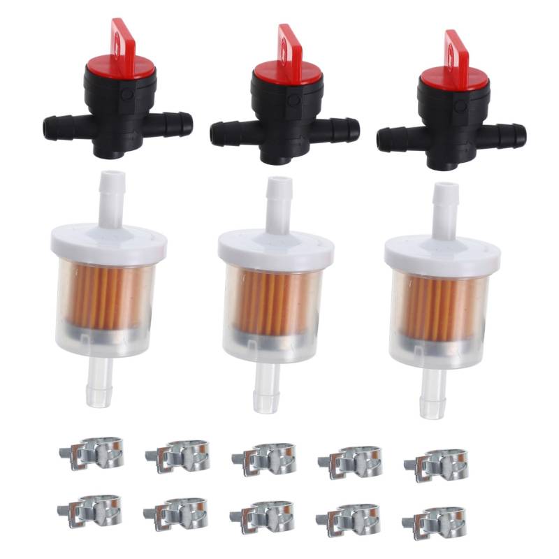 Supvox 1Satz Kraftstofffilter Und Absperrventil Kit Für Rasenmäher Teilig Schaltventil Filter Klemmen Effiziente Leckschutz Und Motorschutz von Supvox