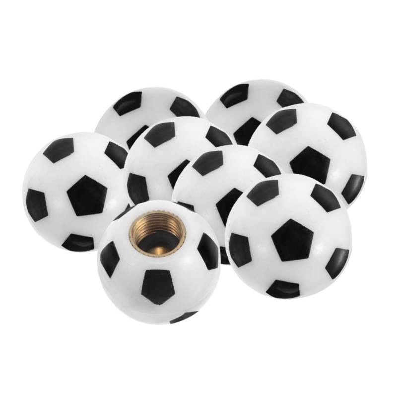 Supvox 8 Stücke Fußball Form Auto Rad Reifen Ventil Kappen Universal Fit Air Ventil Stem Caps Für Autos Fahrräder Motorräder Reifen Zubehör von Supvox