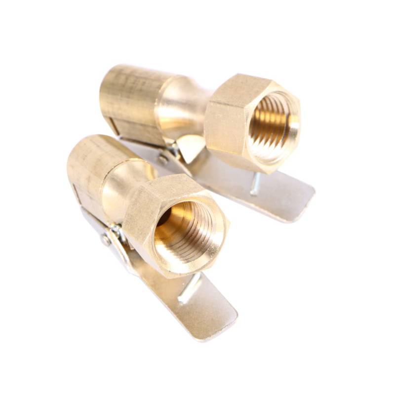 Supvox 2 Stücke Reifen Quick Connect Adapter für Luftpumpe Air Chuck Clip Heavy Duty Messing Für-dauerhaften Einsatz von Supvox