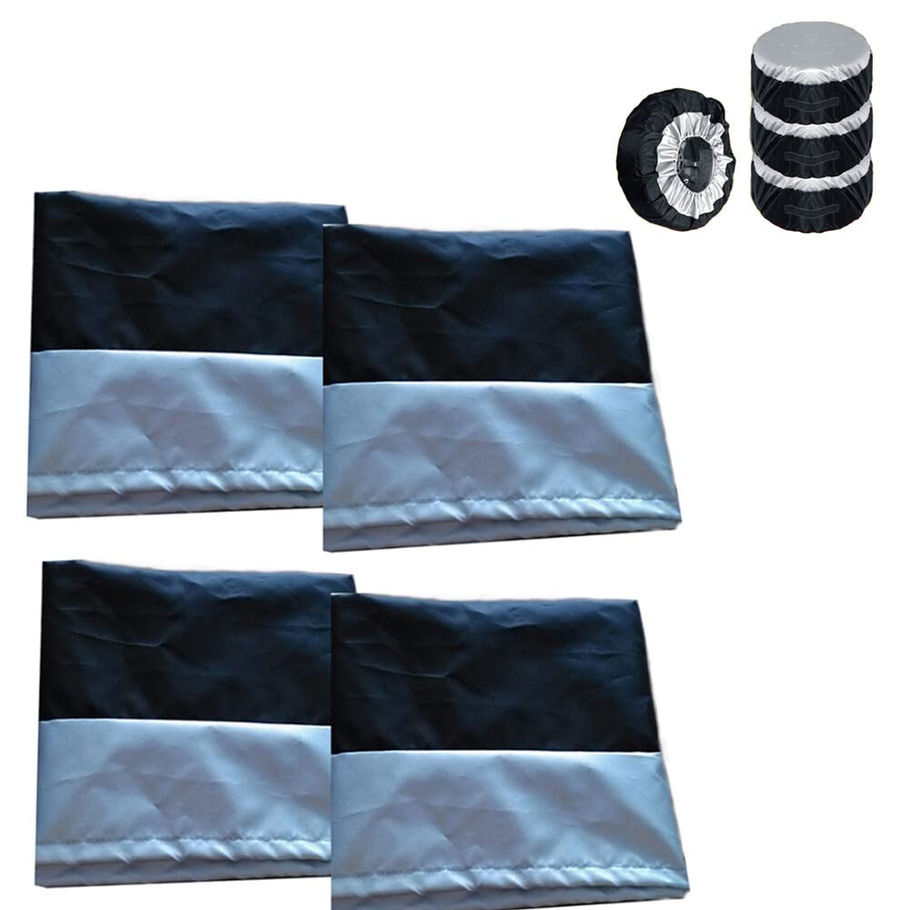 4 Stück Schutzhüllen für Reifen,Reifentaschen-Set, Universal Oxford Radschutzhülle Radschutz Reifenabdeckung Reifentasche Wasserdicht,Reifentüten zur Aufbewahrung Autoreifen für Auto SUV Wohnmobile von Surakey