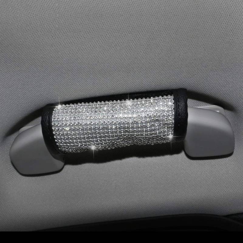 Bling Kristall Auto Dachgriff Abdeckung,Bling Bling Autozubehör Innenraum Frauen,Luxuriös Glitzer Diamant Universal Auto Innenraum Dekoration von Surakey