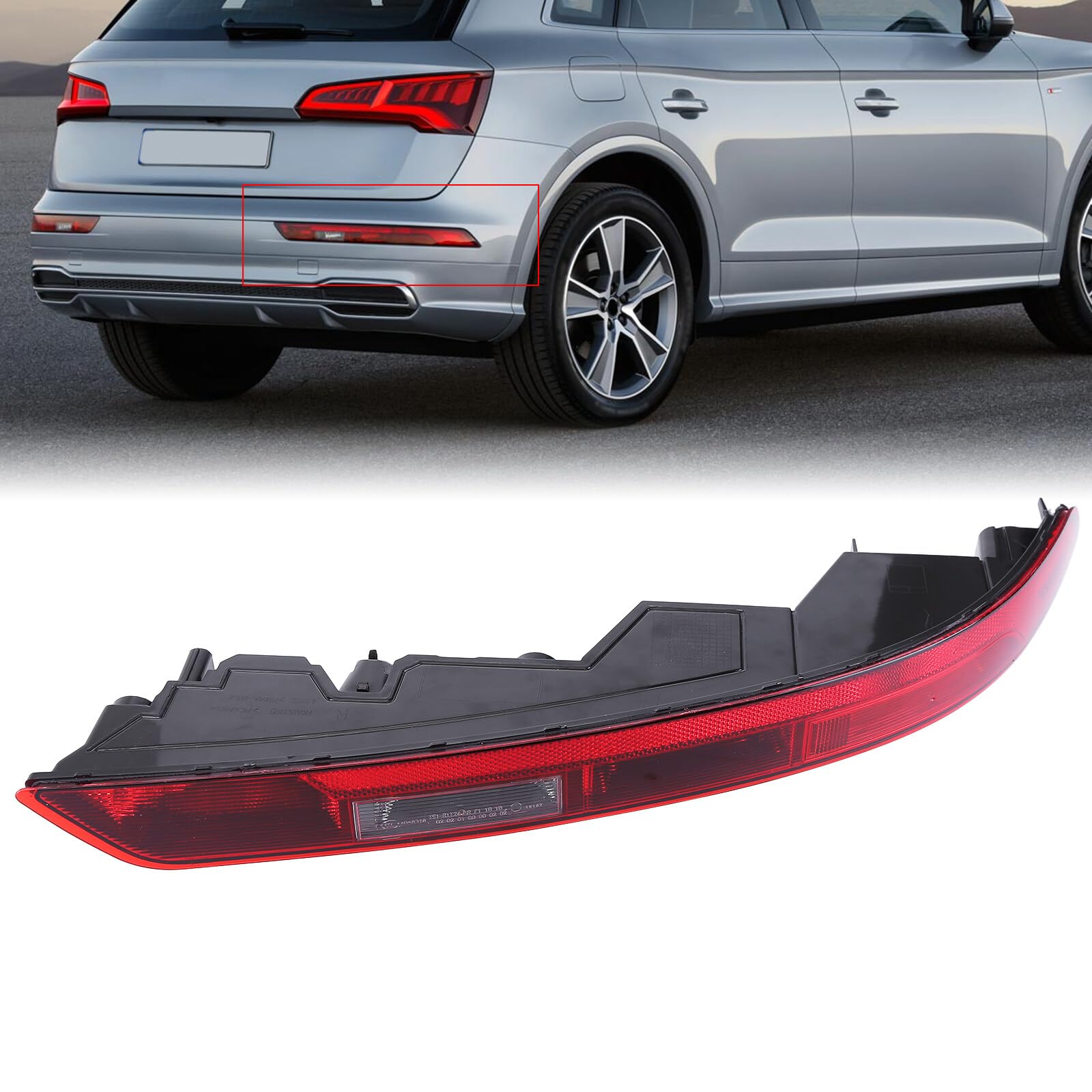 Surakey 1x Rechts Rücklicht hinten Reflektor Bremsleuchte Heckleuchten 80A945069A Rechts untere Stoßstange Rücklicht Ersatz Für 2018-2021 A-u-d-i Q5 FY Surakey 1x Rechts Rücklicht hinten Reflektor Bremsleuchte Heckleuchten 80A945069A Rechts untere Stoßstange Rücklicht Ersatz Für 2018-2021 A-u-d-i Q5 FY von Surakey