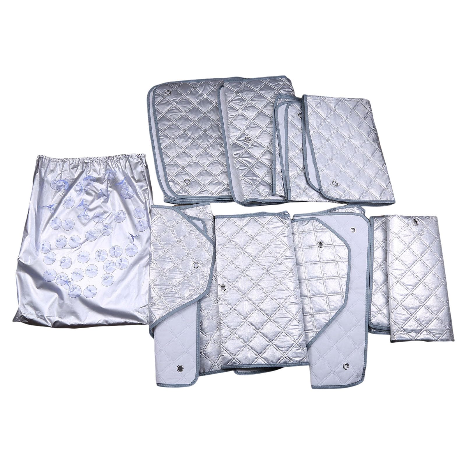 Surakey Window Front Screen Cover Replacement for T5 T6 Windscreen Cover Front Window Internal Screen Cover Sunshade Sun Visor Set von Surakey