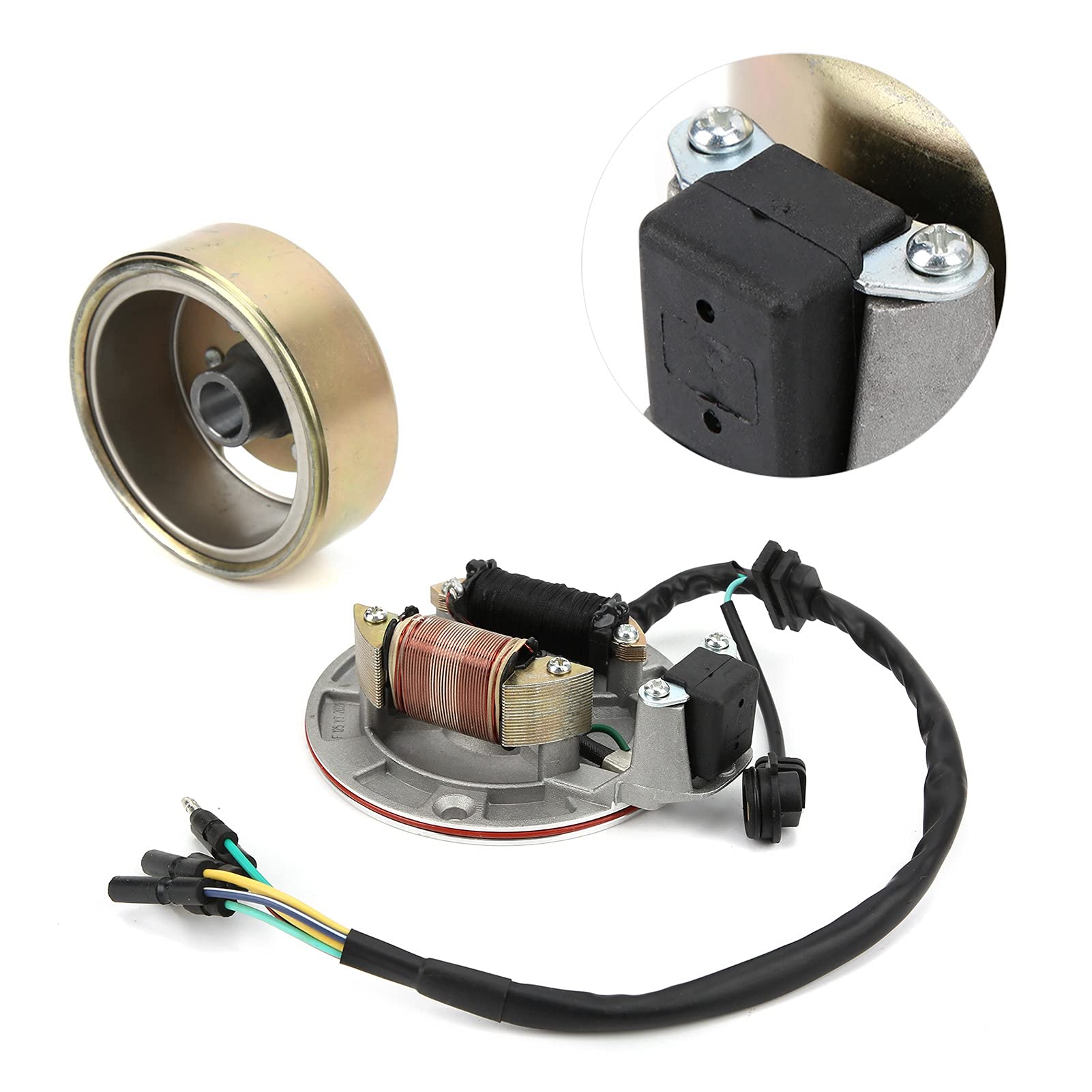 Surebuy Zündung Stator Schwungrad mit 12v Beleuchtung Spule Repairment, für Lifan 50-125cc Motor Motor Pit Dirt Bike von Surebuy