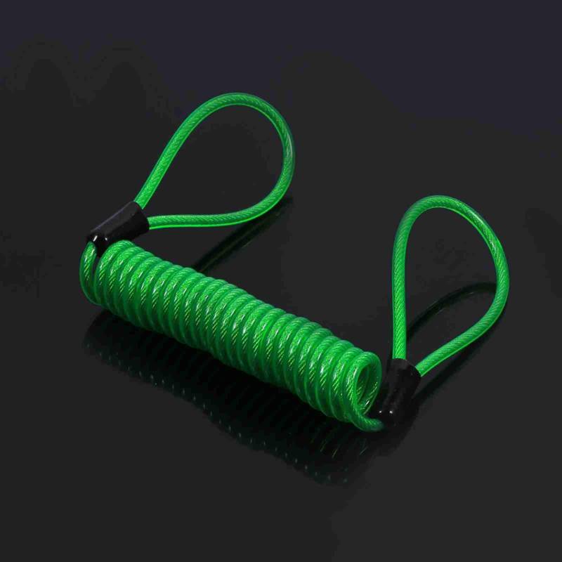 SustVita Antitheft Security Cable Lock Motorcycle Alarm Disc Lock mit Erinnerungskabel für Motorräder und Roller (Fluoreszierendes Grün) von SustVita