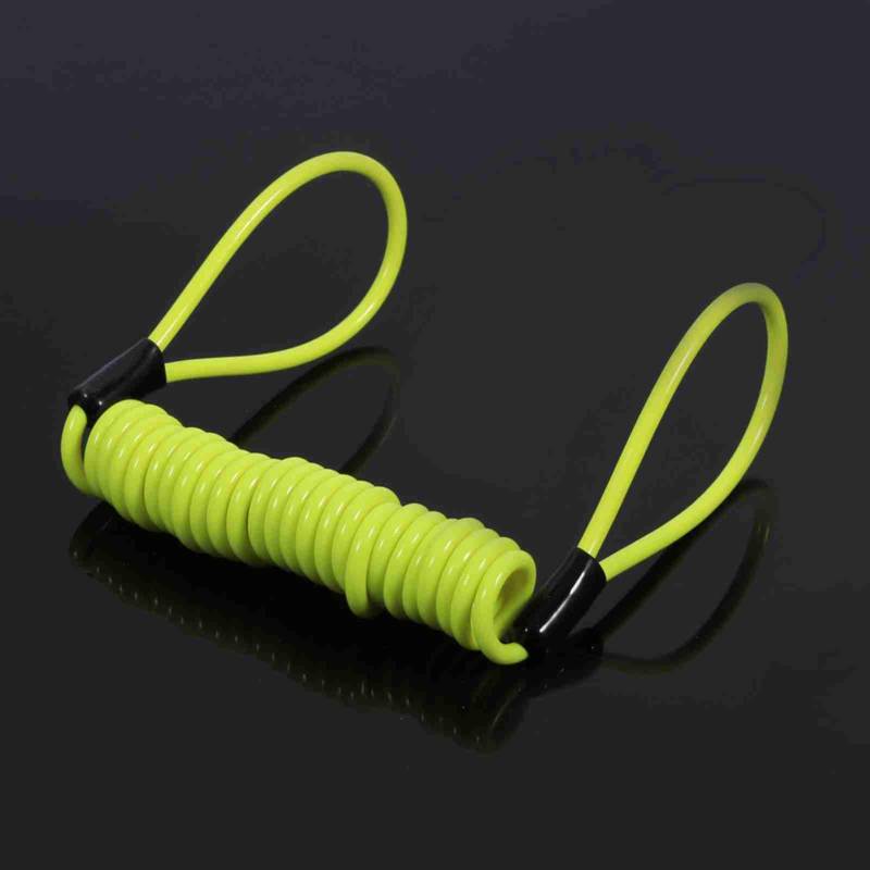 SustVita Antitheft Security Cable Lock Motorcycle Alarm Disc Lock mit Erinnerungskabel für Motorräder und Roller (Gelb) von SustVita