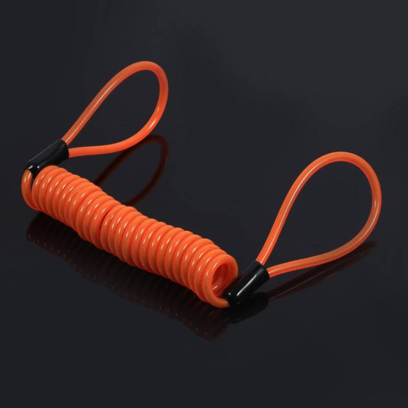 SustVita Antitheft Security Cable Lock Motorcycle Alarm Disc Lock mit Erinnerungskabel für Motorräder und Roller (Orange) von SustVita