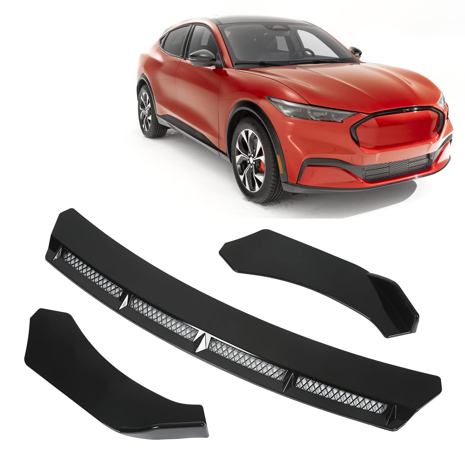Sustvita Front Stoßstange Lip Body Kit, Universal Spoiler Flügelmodifikation für einfache Installation an den meisten Fahrzeugen (Black) von SustVita