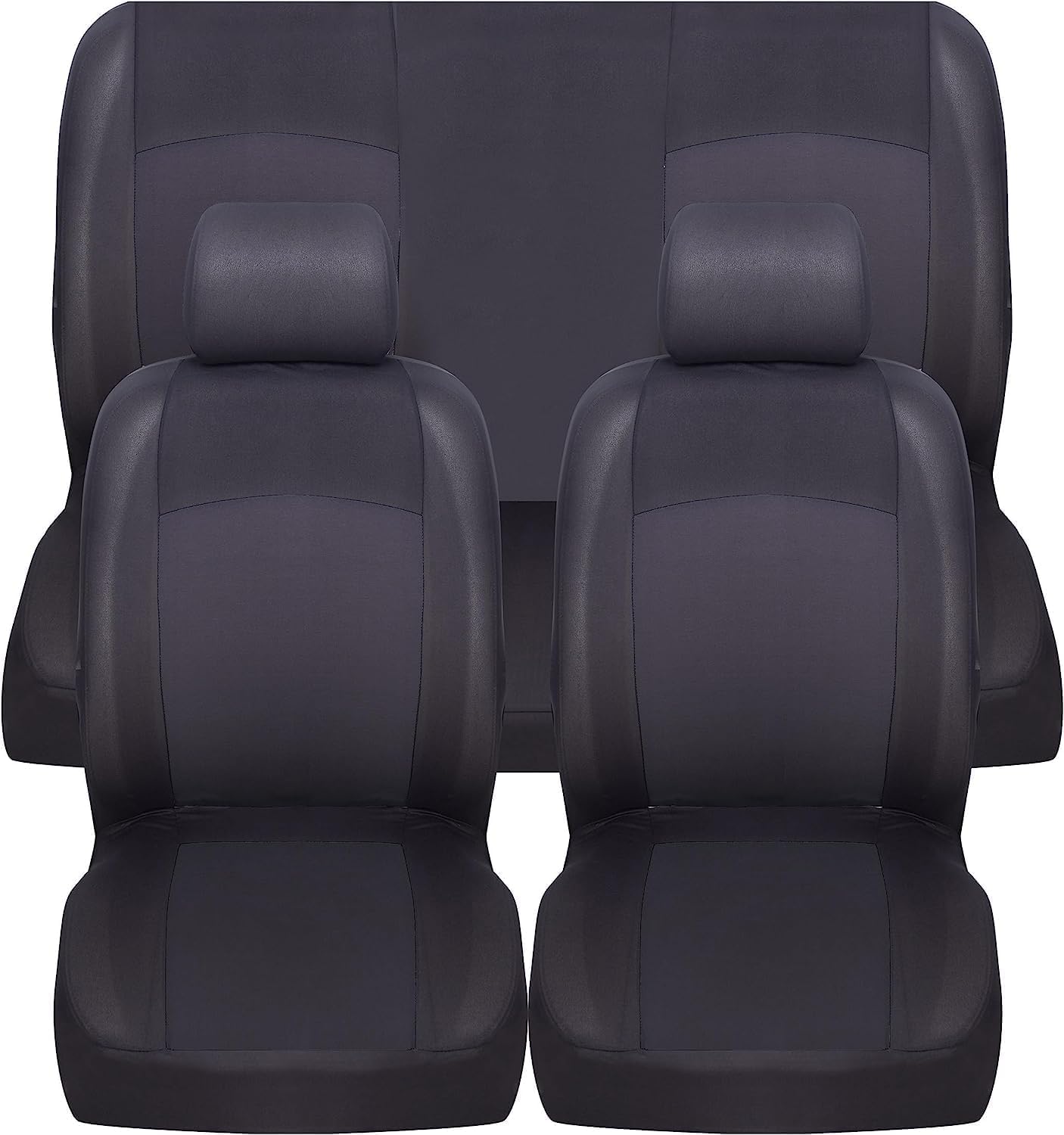 Susy Shop Universal-Sitzbezüge für vorne und hinten, verschiedene Farben, weich, bequem, atmungsaktiv, Schutz für Nutzsitze (schwarz) von Susy Shop