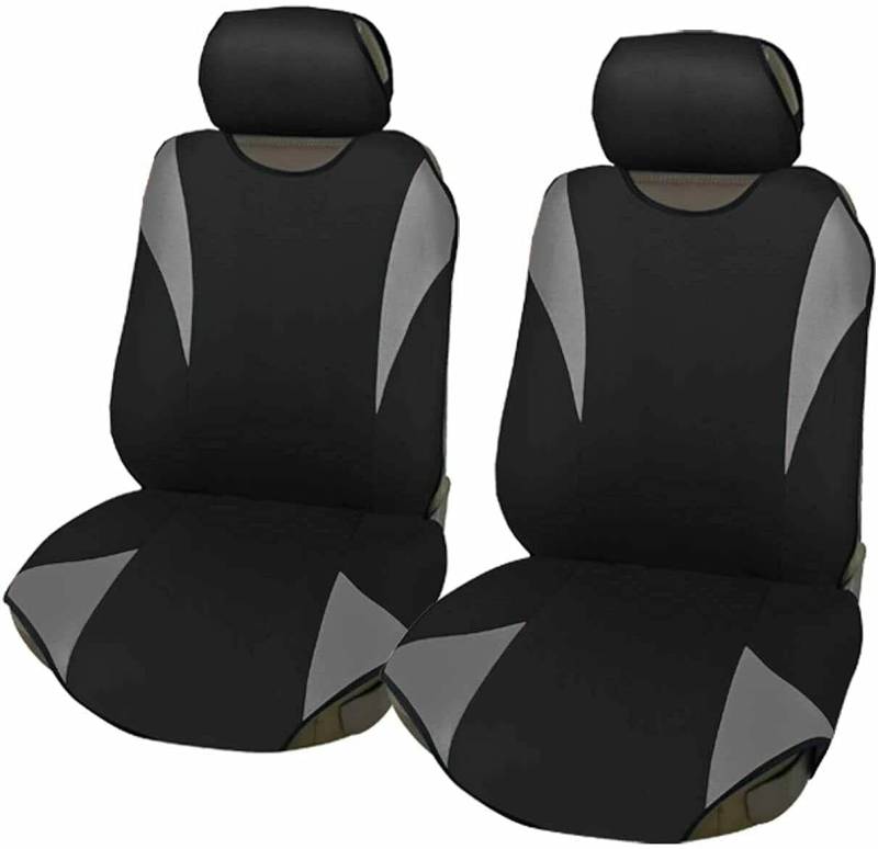 Universelle Vordersitzbezüge aus Polyester, passend für alle Autos mit Standardsitzen - Modell R2 (Grau) von Susy Shop