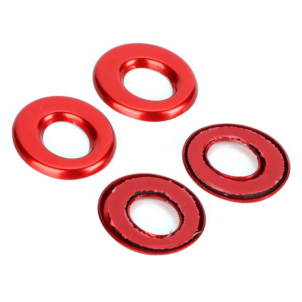 Auto Türschloss Pin Zierring, 4pcs Tür Lift Lock Pin Knöpfe Ringe Trim Cover Frame Fit für GLA/GLC Neue C-Klasse E-Klasse[rot] von Suuonee