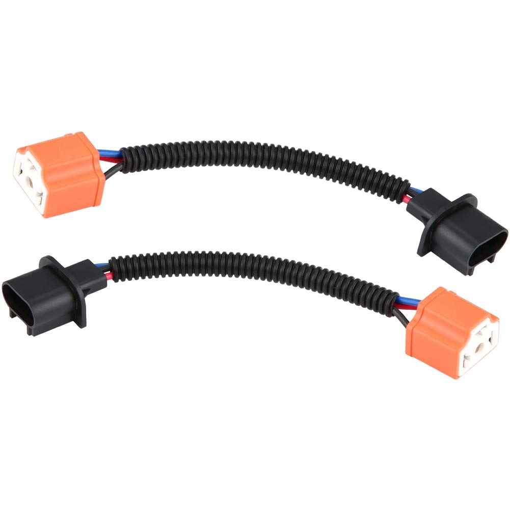 Konvertierungskabel, 2 Stk. H13 9008 auf H4 9003 Hb2 Adapter Konvertierungskabel für Scheinwerfer mit LED-Buchse, schwarz von Suuonee