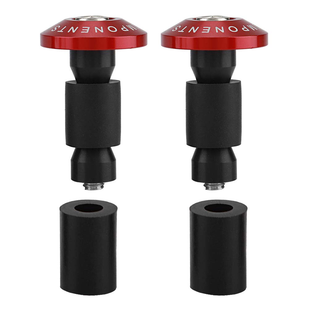 Lenker Stecker, 22mm 7 / 8inch Gummi Motorrad Lenker End Slider Plug Caps für Racing ATV Offroad(Red) von Suuonee