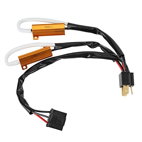 Suuonee LED Lastwiderstand, 1 Paar LED Decoder Lastwiderstand Autoscheinwerfer Blinkt Fehlerfrei Kabelbaum für H4 H7 9005 9006 H8 H9 H11 von Suuonee