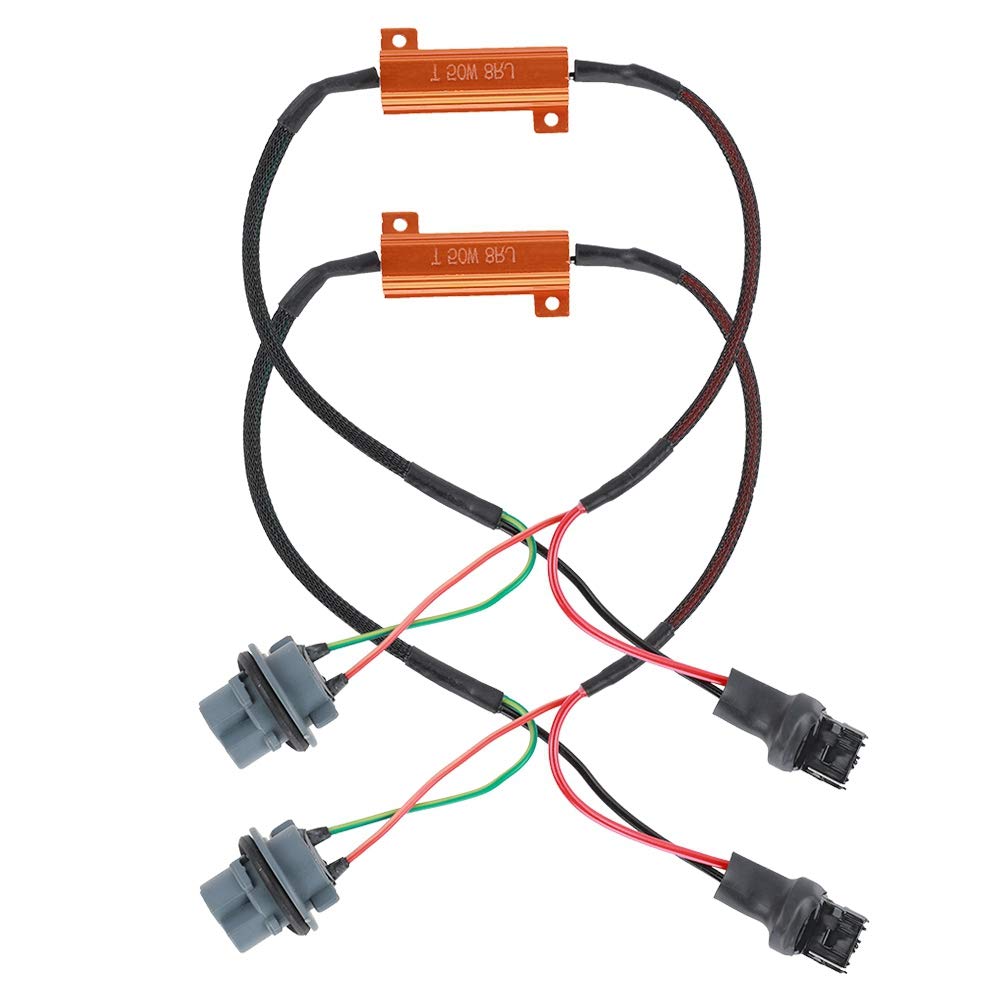 Widerstandskabelbaum, 7440 T20 50W8RJ Hyper Flash Fix Fehlerfreie Kabeladapter für LED-Blinker von Suuonee