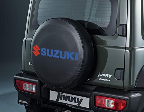 Suzuki Jimny Reserveradabdeckung mit farbigen Schriftzug Stoff ab 2018 von Suzuki