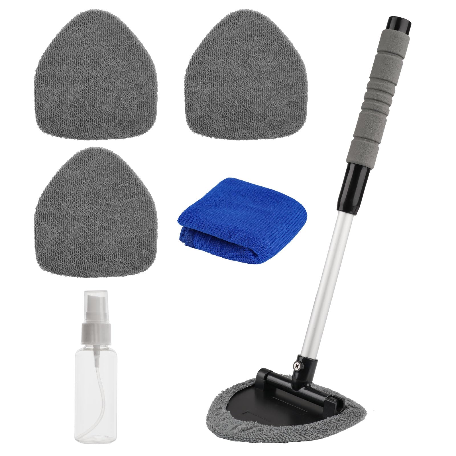 Autoscheiben Innenreiniger Set, Windschutzscheiben Reiniger mit Ausziehbarem Griff, Scheibenreiniger Auto Kit, mit Mikrofaserpads, Sprühflaschen usw., für Verschiedene Autos Autoscheiben Innenreiniger Set, Windschutzscheiben Reiniger mit Ausziehbarem Griff, Scheibenreiniger Auto Kit, mit Mikrofaserpads, Sprühflaschen usw., für Verschiedene Autos von Svalor