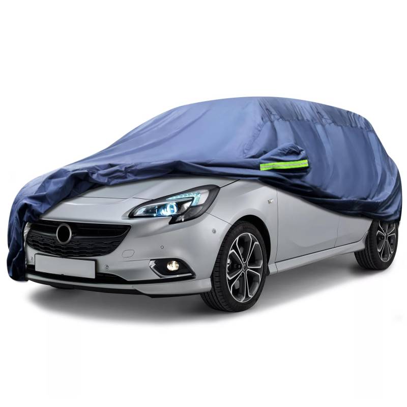 Svnqney Autoabdeckplane 10 Schichten Vollgarage Autoabdeckung Vollgarage Staubdicht Wasserdicht Autohülle Autoplane Car Cover für Opel Corsa D 2006-2023 von Svnqney