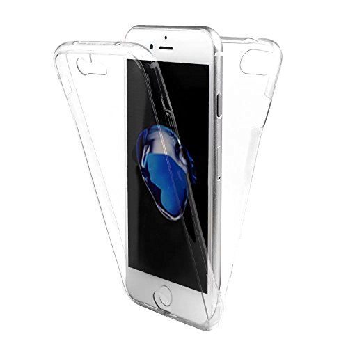 Swallowuk TPU Full Body 360 ° Transparent Cover Edge Hülle Case Schale Handy Tasche Schutz Etui Bumper Geeignet für alle Smartphones (Für Samsung Galaxy J7 2017, Transparent) von Swallowuk