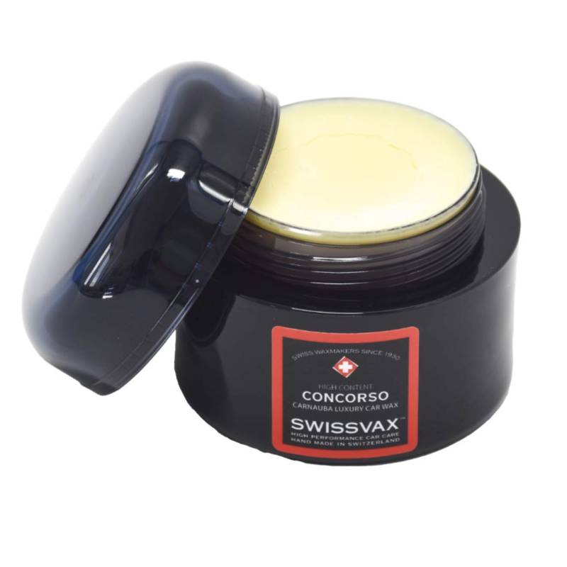 SWISSVAX Concorso 50% Vol. Carnauba Wachs - beeindruckender tief spiegelnder hochglänzender Showglanz, Lackschutz, 50 ml von SWISSVAX