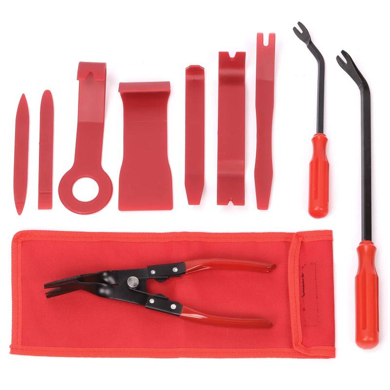 Swpeet 10Pcs 10 Auto Trim Removal Tool Kit mit Fastener Remover Assortment Kit, No-Scratch Pry Tool Interior Türverkleidung Clip Fastener Entfernung für Auto Fahrzeug Dash Audio Installateur von Swpeet