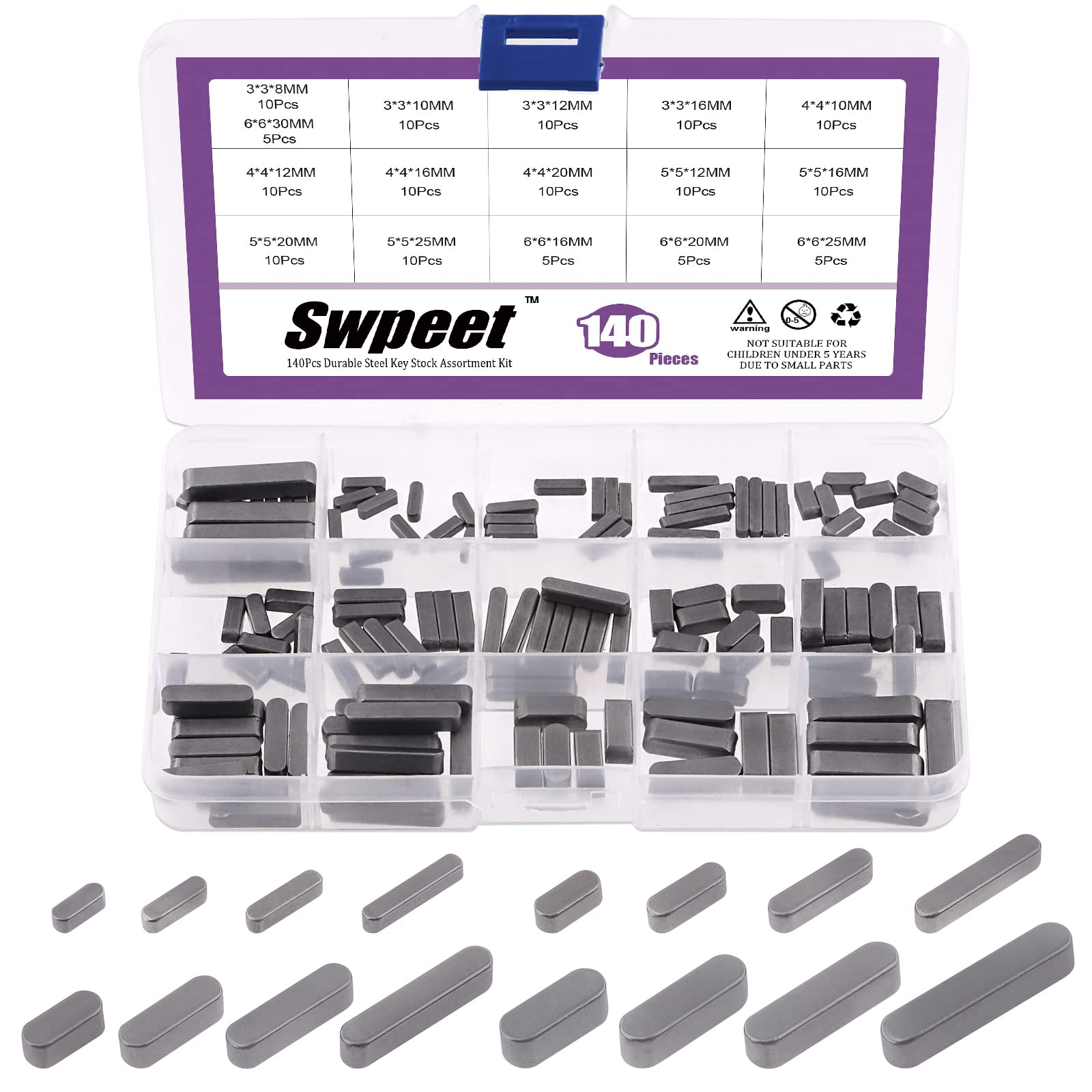 Swpeet 140 Stück 16 Größen Kohlenstoffstahl 3 mm 4 mm 5 mm 6 mm Rundende Federschlüssel Parallelantrieb Schlüssel Sortiment für Befestigungselemente Mechanische Industrie Swpeet 140 Stück 16 Größen Kohlenstoffstahl 3 mm 4 mm 5 mm 6 mm Rundende Federschlüssel Parallelantrieb Schlüssel Sortiment für Befestigungselemente Mechanische Industrie von Swpeet