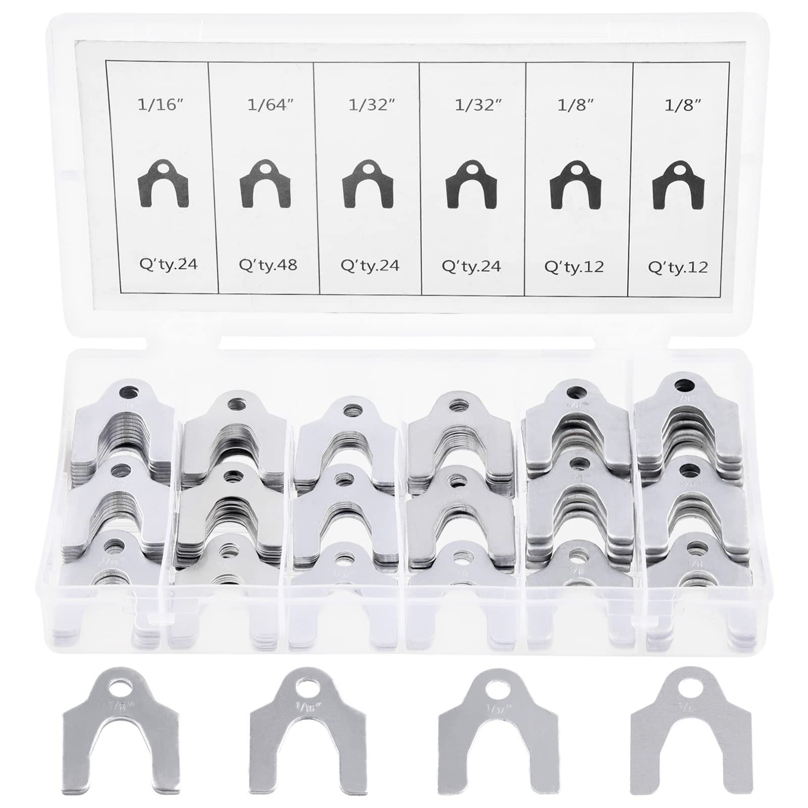 Swpeet 144 Stück 4 Größen 1/64 Zoll 1/32 Zoll 1/16 Zoll 1/8 Zoll Auto Alignment Karosserie Shim Sortiment Kit mit Aufbewahrungsbox, perfekt zum Einstellen von Körperteilen oder Camber Swpeet 144 Stück 4 Größen 1/64 Zoll 1/32 Zoll 1/16 Zoll 1/8 Zoll Auto Alignment Karosserie Shim Sortiment Kit mit Aufbewahrungsbox, perfekt zum Einstellen von Körperteilen oder Camber von Swpeet