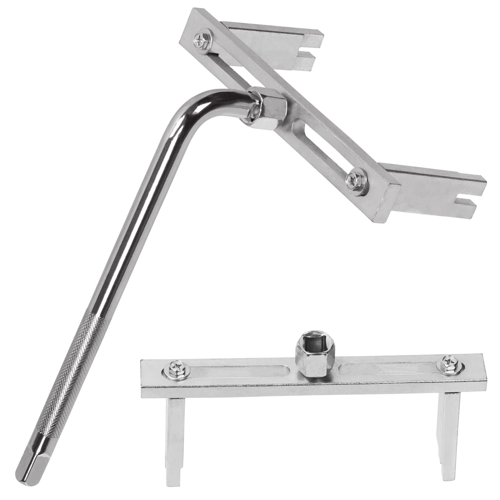 Swpeet 2Pcs Fuel Pump Removal Tool Kit, Kraftstofftank Deckel Deckel entfernen, Kraftstoffpumpe Modul Schraubenschlüssel, verstellbarer Schraubenschlüssel mit 1/2 "Adapter Swpeet 2Pcs Fuel Pump Removal Tool Kit, Kraftstofftank Deckel Deckel entfernen, Kraftstoffpumpe Modul Schraubenschlüssel, verstellbarer Schraubenschlüssel mit 1/2 "Adapter von Swpeet