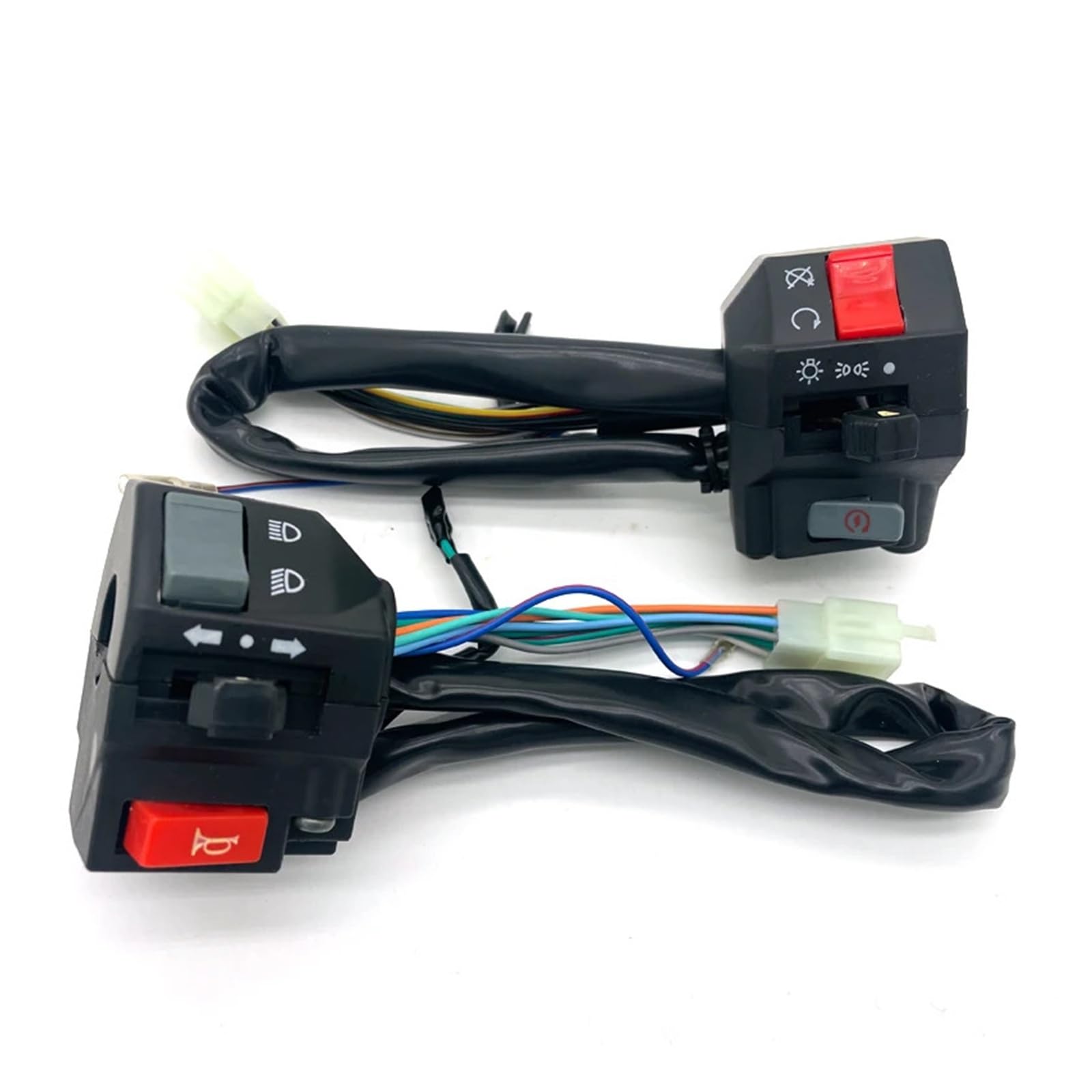 1 Paar Motorrad-Lenkerschalter, Horn, Blinker, Elektrostart, Lenker-Controller-Schalter for SRZ 150 Universal 1 Paar Motorrad-Lenkerschalter, Horn, Blinker, Elektrostart, Lenker-Controller-Schalter for SRZ 150 Universal von SxcXChAom