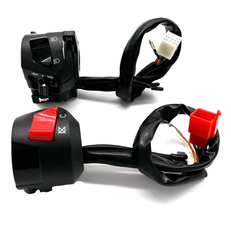 22mm Universal Motorrad Lenkerschalter mit Choke Horn Blinker Scheinwerfer Elektrostart Lenker Controller Schalter(1 pair) von SxcXChAom